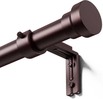YaFex Heavy Duty Curtain Rods - Adjustable 32-144 Inch | Modern Bronze Window Treatment