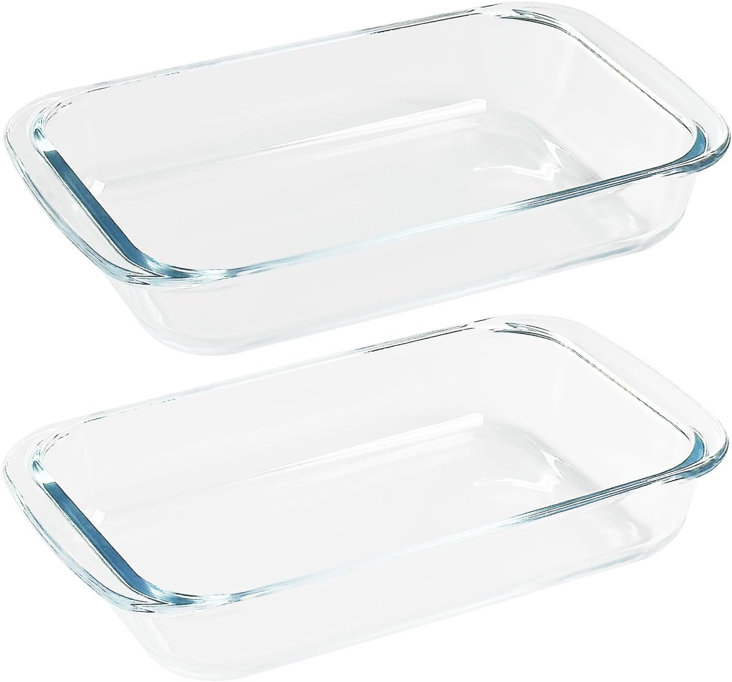 Tempered Glass Oblong Baking Dishes by [Brand Name] - 2 Pack Personal-Sized Cookware | 1 Quart
