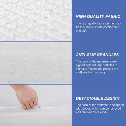 FDW 8-Inch Queen Mattress - Medium Firm Gel Memory Foam | CertiPUR-US Certified | Pressure Relief & Cooling