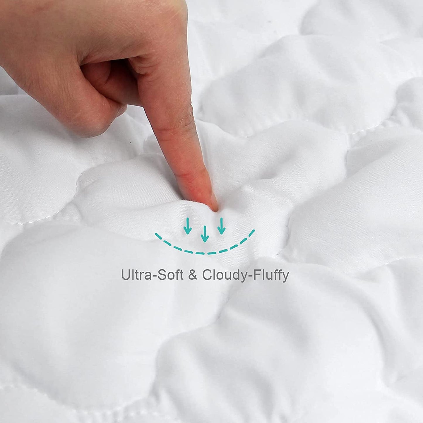 Skiennix Mini Crib Mattress Protector - Waterproof & Noiseless Fitted Pad Cover | 38" x 24" White