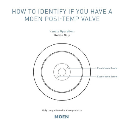 Moen Gibson Chrome Posi-Temp Pressure-Balancing Modern Valve Handle Only Trim, Valve Required, T2901