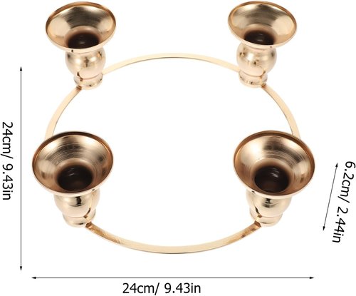 Luxshiny Christmas Advent Ring Wreath - Elegant Candle Holder for Festive Home Table Decor