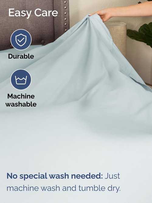Extra Deep King Sheet Set - 6 Piece Breathable and Cooling Sheets - Hotel Luxury Bedding for Women, Men, Kids & Teens - Easy & Secure Fit - Soft, Wrinkle Free and Comfy - Extra Deep Pockets - Ice Blue
