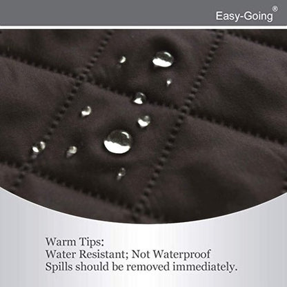 Easy-Going Reversible Loveseat Couch Cover for 2 Cushion Couch Sofa Cover for Dogs Water Resistant Furniture Protector with Foam Sticks Elastic Straps for Pet (Loveseat, Chocolate/Chocolate)