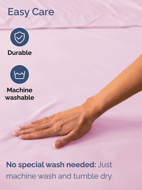 Extra Deep Split King Fitted Sheet - Hotel Luxury Single Fitted Sheet Only - Easily Fits 18 inch to 24 inch Mattress - Ultra Soft, Wrinkle Free w/Extra Deep Pockets - Breathable & Comfy - Light Pink