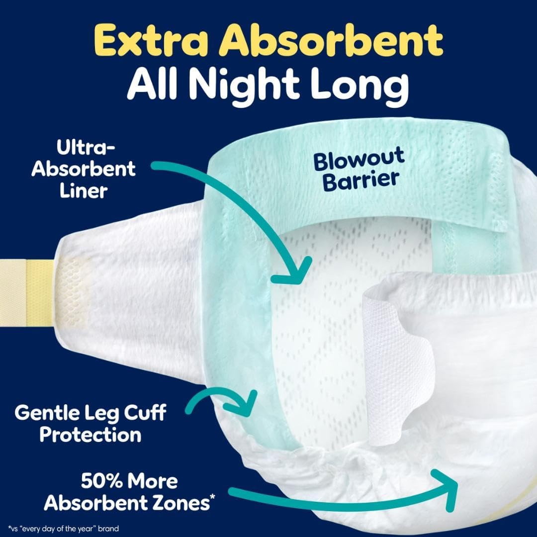 Pampers ZZZ Overnight Diapers - Size 7 (41+ lbs) | 36 Count for Ultimate Nighttime Protection