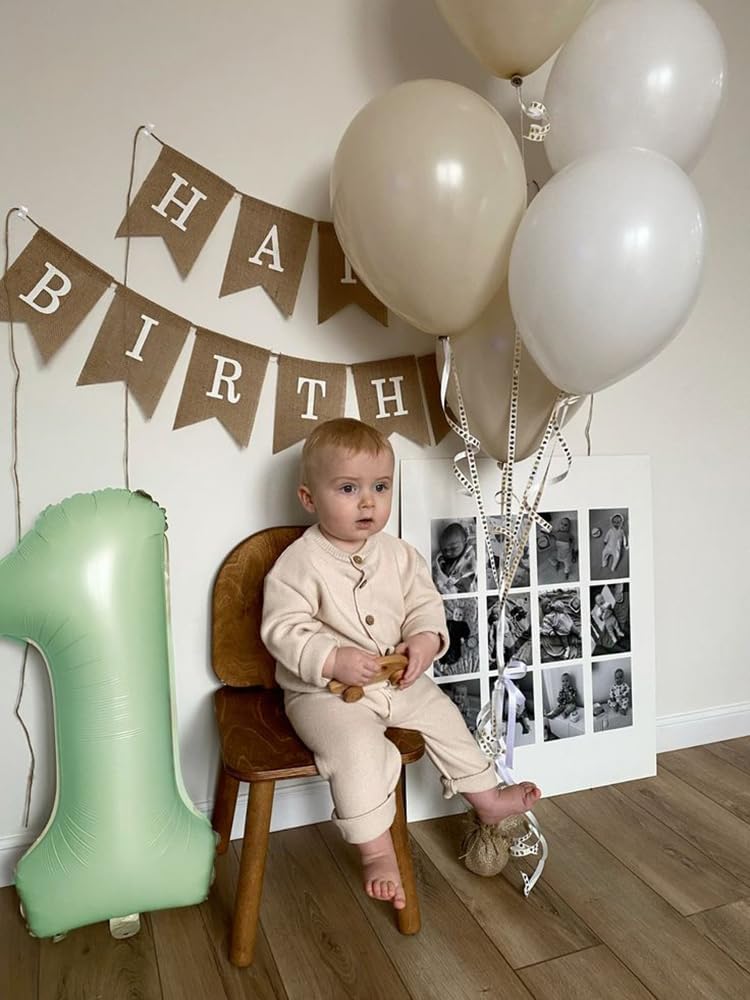 Number Balloons - 40 Inch Olive Green 1 Balloon for 1st Birthday Party Decorations & Baby Showers