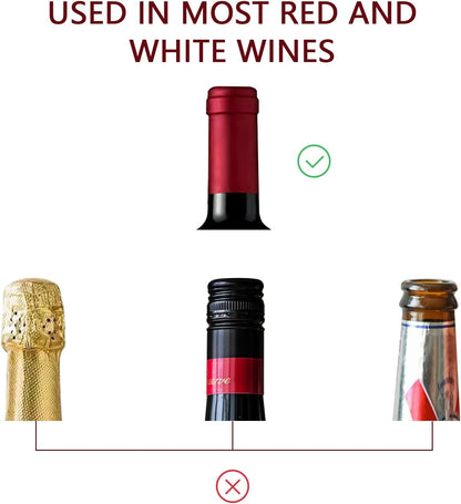 Wine Stoppers for Wine Bottles with Stainless Steel Vacuum Wine Bottle Stopper with Silicone Reusable Wine Corks, Leak proof Keep Fresh Suitable for Red&White Bottle (Gold, 2 Pack)
