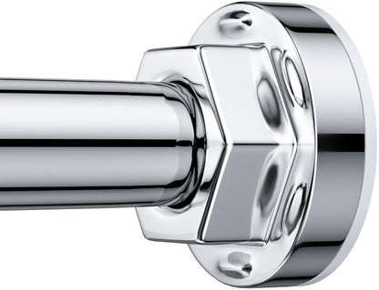 Shower Curtain Rod 27-79 Inches, Adjustable Tension Shower Rod No Drilling, No Slip, Spring Tension Curtain Rod for Bathroom Kitchen Closet Windows - Silver