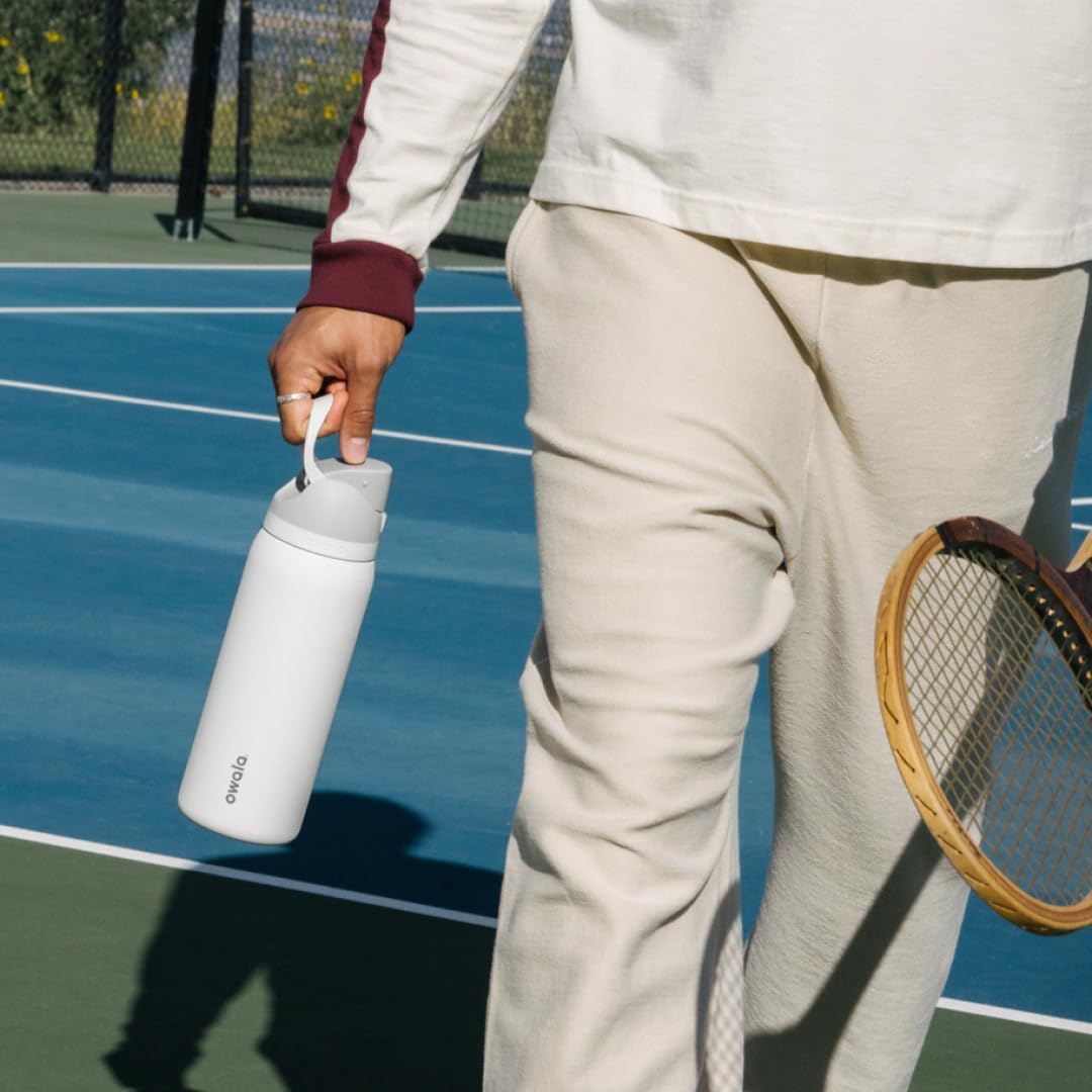 Owala FreeSip Insulated Stainless Steel Water Bottle - BPA-Free, 40 Oz, Shy Marshmallow | Perfect for Travel