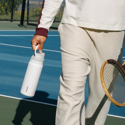 Owala FreeSip Insulated Stainless Steel Water Bottle - BPA-Free, 24 Oz, Shy Marshmallow | Perfect for Travel