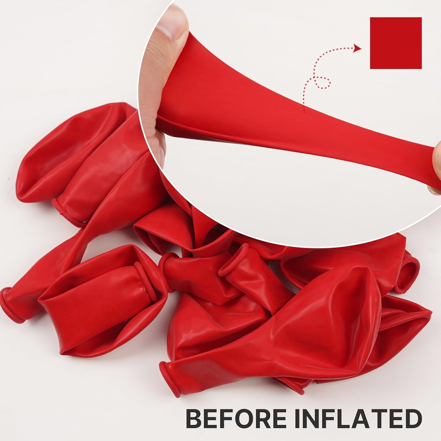 PartyWoo Red Balloons - 120-Piece Arch Kit with Various Sizes for Birthday & Graduation Decor