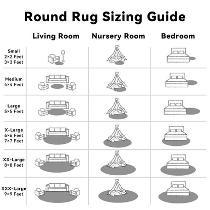 OLANLY Black Round Rugs for Bedroom - Machine Washable, 4 ft Circle Area Rugs for Living Room, Soft and Fluffy Shaggy Carpet for Teen Girls and Boys, Nursery Rooms, Dorms, Home Decor Aesthetic
