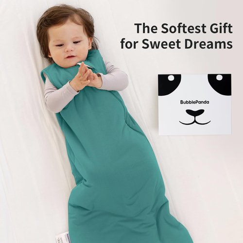 BubblePanda Modal Sleep Sack 6-12 Months 1.0 Tog Super Soft Toddler Sleep Sack for Babies 2-Way Zipper Baby Wearable Blanket
