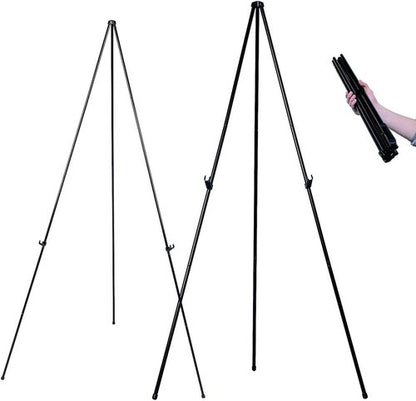 MasterVision Instant Easel - Lightweight Black Steel Design | 61.5" Height for Easy Setup