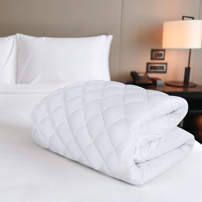 Utopia Bedding Quilted Fitted Mattress Pad - Super Queen Size | Deep Pocket Protector, Machine Washable (White)