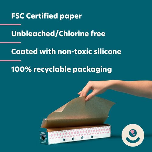 Brown Natural Baking Paper Roll - Unbleached, Non-Toxic & Oven-Safe | 70 Sq Ft Silicone Coated