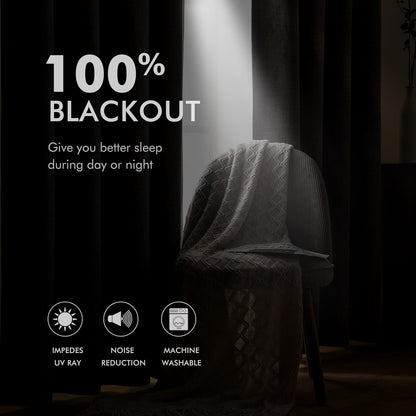 MIULEE Linen Curtains - 100% Blackout Thermal Insulated Drapes | Burnt Orange, 52 x 54 Inch (2 Panels)