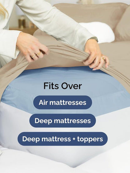 Extra Deep Queen Sheet Set - 6 Piece Breathable and Cooling Sheets - Hotel Luxury Bedding for Women, Men, Kids & Teens - Easy & Secure Fit - Soft, Wrinkle Free and Comfy - Extra Deep Pockets - Cream