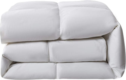 Serta Goose Feather Down Comforter - Luxury Hypoallergenic King Size Duvet Insert | 100% Cotton, Medium Warmth, 106 x 90 Inch, White