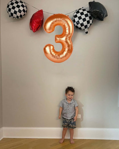 Orange Number 5 Balloon - 40 Inch Giant Foil Balloon for 5th Birthday Party Decorations