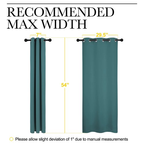 NICETOWN Window Curtain Panels, Thermal Insulated Solid Grommet Blackout Draperies/Drapes (Sea Teal, One Pair, 34 by 54-inch)