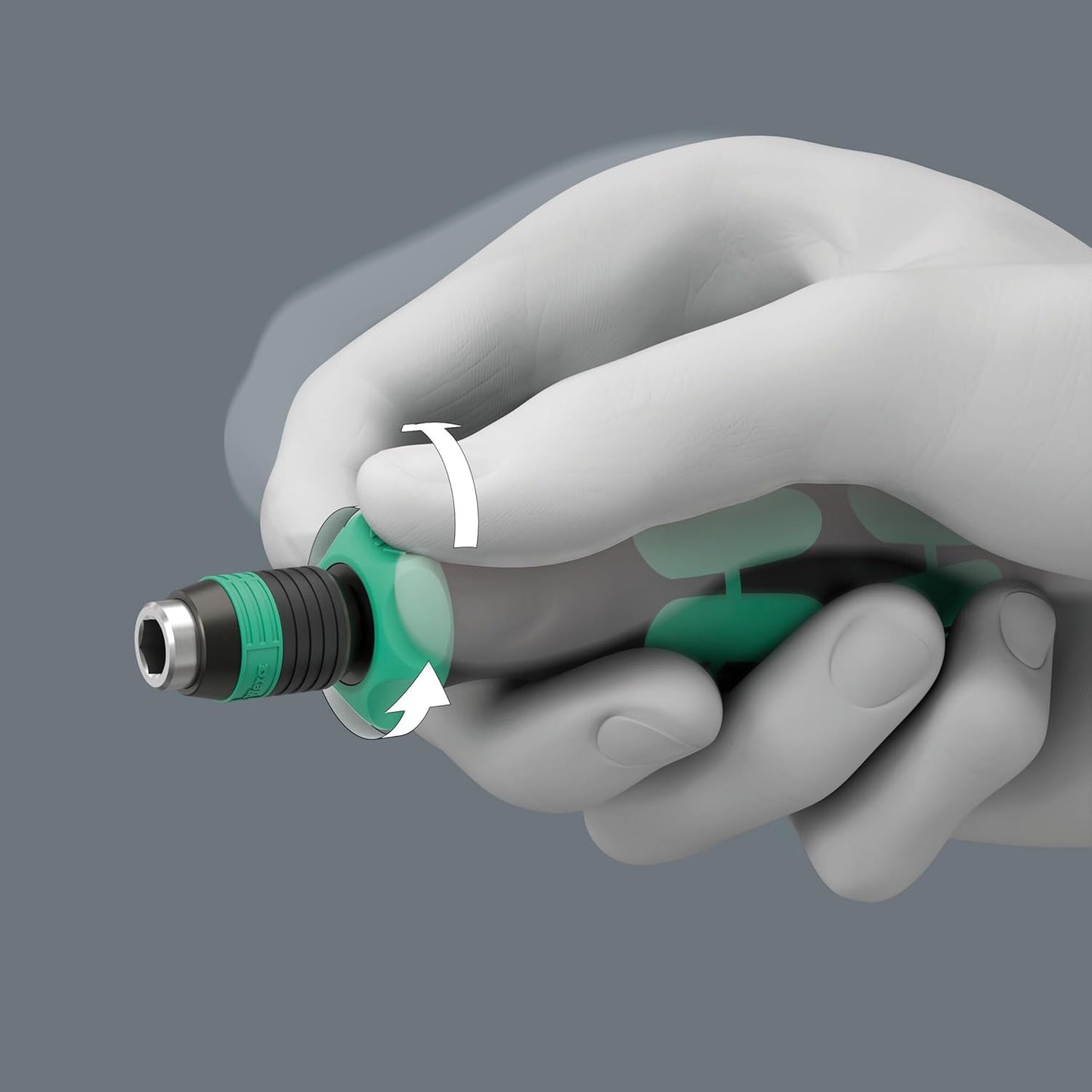 WERA - 1/4" Ratchet Bit-Holding Screwdriver | 123.5 mm Length for Precision Fastening