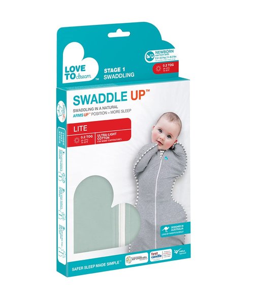Love To Dream Swaddle - Baby Sleep Sack for Newborns | Self-Soothing Design, Lite 0.2 Tog, Olive, 5-8.5 lbs