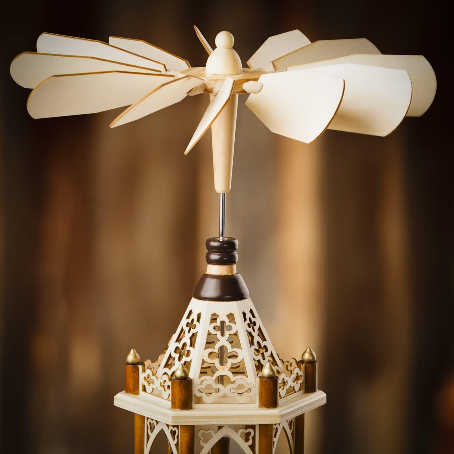 Skiennix 12-Pc Replacement Top Fan Blades Kit - Perfect for German Christmas Pyramid Carousels