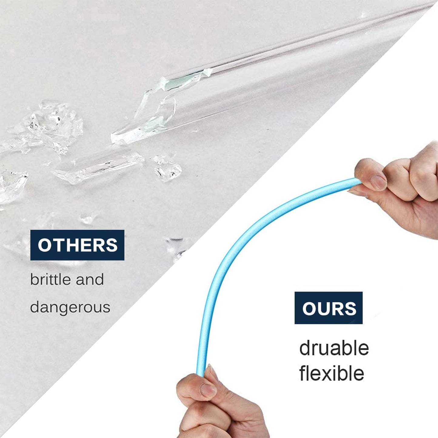 Stanley Replacement Straws - 6 Pack Reusable Straws with Cleaning Brush for 14 oz & 20 oz Tumblers