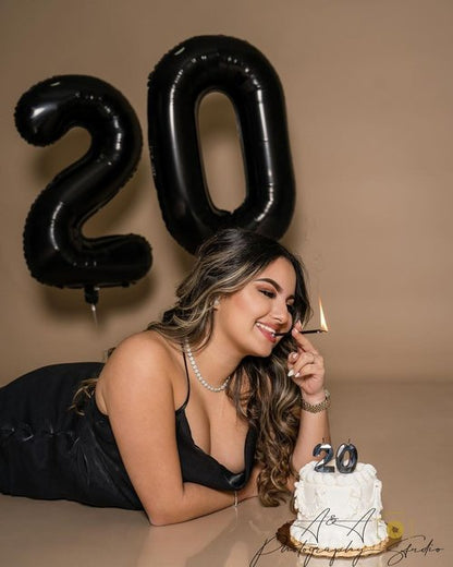 **Numbers 17 Black Foil Balloon - 40 Inch 17th Birthday Decoration for Men & Women | Perfect for Parties**