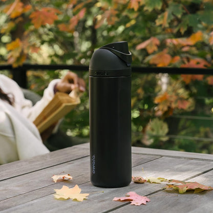 Owala FreeSip Insulated Stainless Steel Water Bottle - BPA-Free, 40 Oz, Ideal for Travel - Very Dark