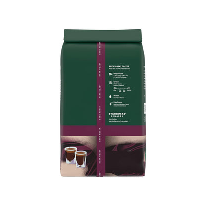 Starbucks Whole Coffee Beans - Dark Roast Espresso Blend | Six 18 oz Bags for Hot or Iced Coffee