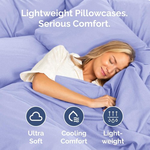 King Standard Pillow Cases by King - Soft Hotel Quality Covers | Comfy Lavender Bedding Set of 4