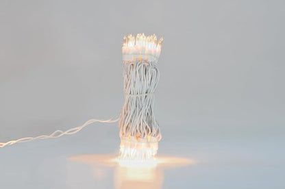 Brite Star Mini String Christmas Lights - 100 Count Clear Indoor/Outdoor 22ft with White Wire