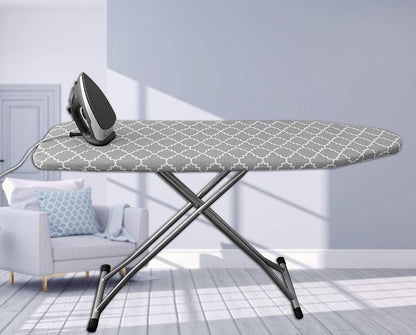 Neccom Ironing Board Cover and Pad Standard Size 15"x54", Resists Scorching and Staining with Elastic Edge Heavy Duty Extra Thick Ironing Padding Cotton Ironing Board Covers