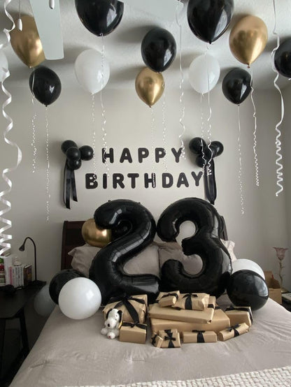 Skiennix 40-Inch Black Number 14 Foil Balloon - Perfect for Birthday, Wedding & Engagement Celebrations