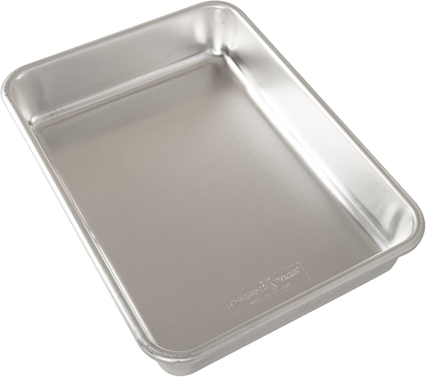 Nordic Ware Rectangular Cake Pan - Natural Aluminum, Perfect for Baking | 12.9 x 9.5 x 2.5 Inches