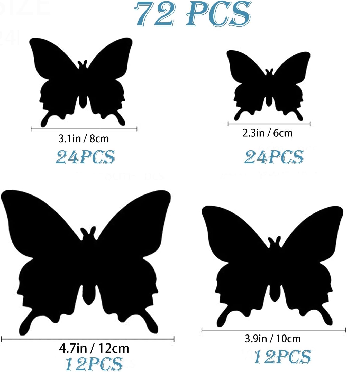 OPSEAM 3D Butterfly Wall Decor - 72 PCS Pink Butterfly Stickers with Magnets for Party Decorations