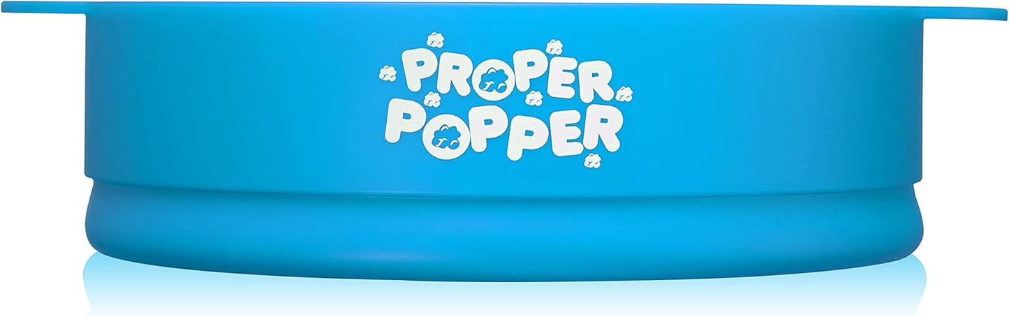 Proper Popper Microwave Popcorn Maker - Collapsible Silicone Bowl, BPA Free & Dishwasher Safe | Turquoise