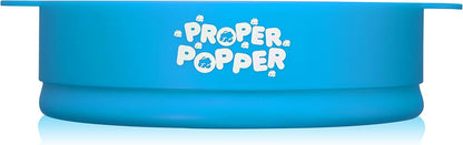 Proper Popper Microwave Popcorn Maker - Collapsible Silicone Bowl, BPA Free & Dishwasher Safe | Turquoise