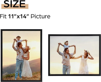 Giftgarden 11x14 Picture Frame - Elegant Black Thin Frame for Wall or Tabletop Display