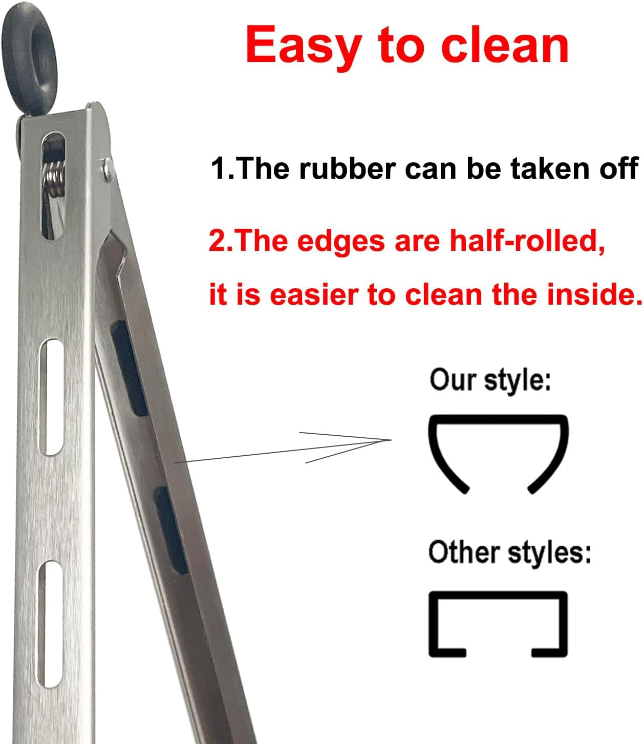 Skiennix 9-Inch Stainless Steel Kitchen Tongs - Locking Design with Non-Slip Grip