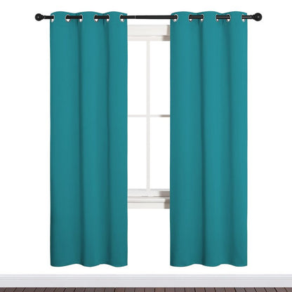 NICETOWN Room Darkening Curtains 72 inch Length 2 Panels, Thermal Insulated Grommet Blackout Curtains for Modern Casual Elegant Bedroom Kids Room Theme Decoration (Peacock Teal, 2 Pieces, W34)