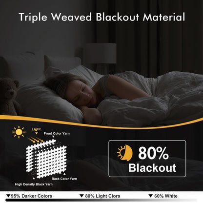 MIULEE Cream Beige Blackout Curtains for Bedroom Living Room 84 Inches Long 2 Panels, Thermal Insulated Room Darkening Drapes Solid Grommet Noise Reduction Light Blocking Window Treatments 50x84 Inch