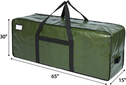 HOMEST Christmas Tree Storage Bag - Zippered Design for 7.5-9 ft Artificial Trees | Durable Green Carrying Bag