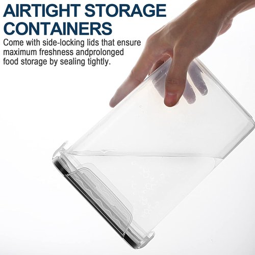 M MCIRCO Airtight Food Storage Containers - 25-Piece Set for Kitchen Organization | Plastic with Lids, Labels & Measuring Cups