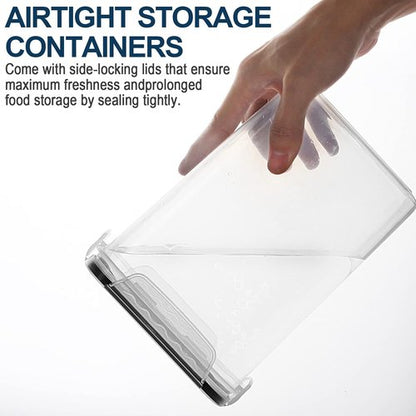 M MCIRCO Airtight Food Storage Containers - 25-Piece Set for Kitchen Organization | Plastic with Lids, Labels & Measuring Cups