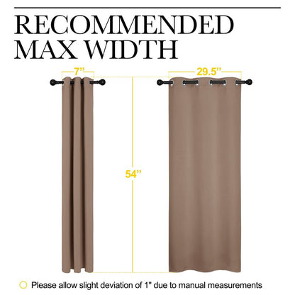 NICETOWN Window Draperies Room Darkening Curtain Panels, Window Treatment Thermal Insulated Solid Grommet Drapes for Bedroom (One Pair, 34 by 54 inches, Cappuccino)