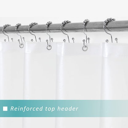 Mrs Awesome Extra Long Shower Curtain Liner with 6 Magnets 72 x 84 inch, Frosted PEVA 8G Heavy Duty Thick Plastic Shower Curtain, Waterproof, 72x84, Frost